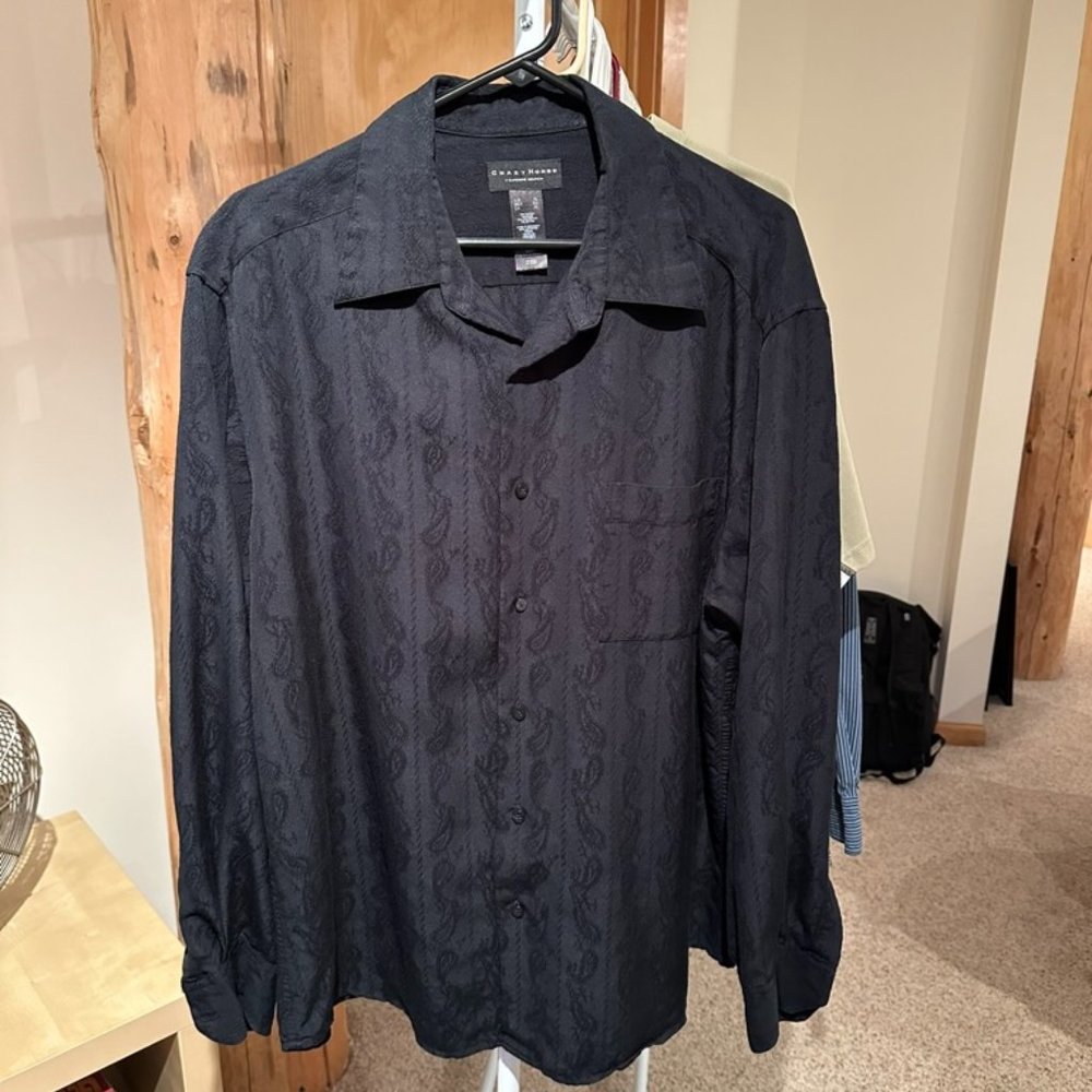 Men's Crazy Horse Long-Sleeve Button-down XL